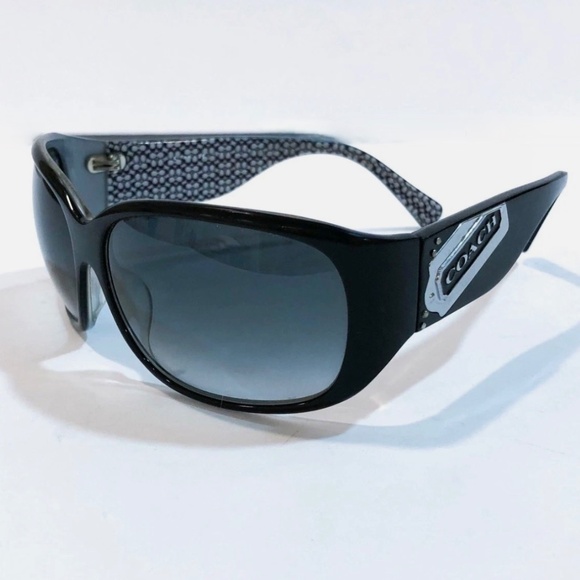 Authentic Coach Madeline S498 BLACK Sunglasses w/Hard Case & Cleaning Cloth - Picture 3 of 8